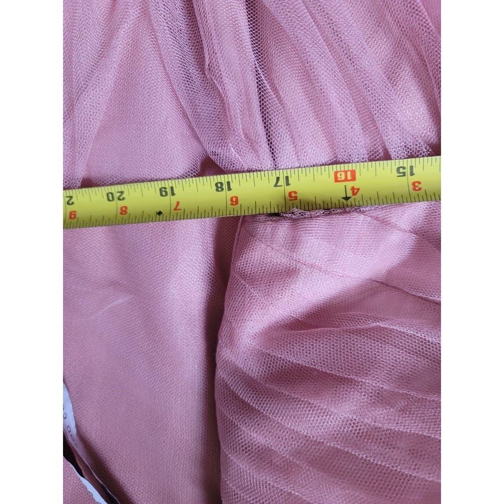 Blush Tulle Maxi Dress Size 18 Formal Prom Bridesmaid Wedding Guest Cottagecore - Picture 10 of 10